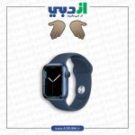 اپل واچ سری 7 آبی با بند اسپرت سیلیکون آبیس بلو