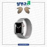 اپل واچ سری 7 استیل سلولار نقره ای با بند میلانس لوپ