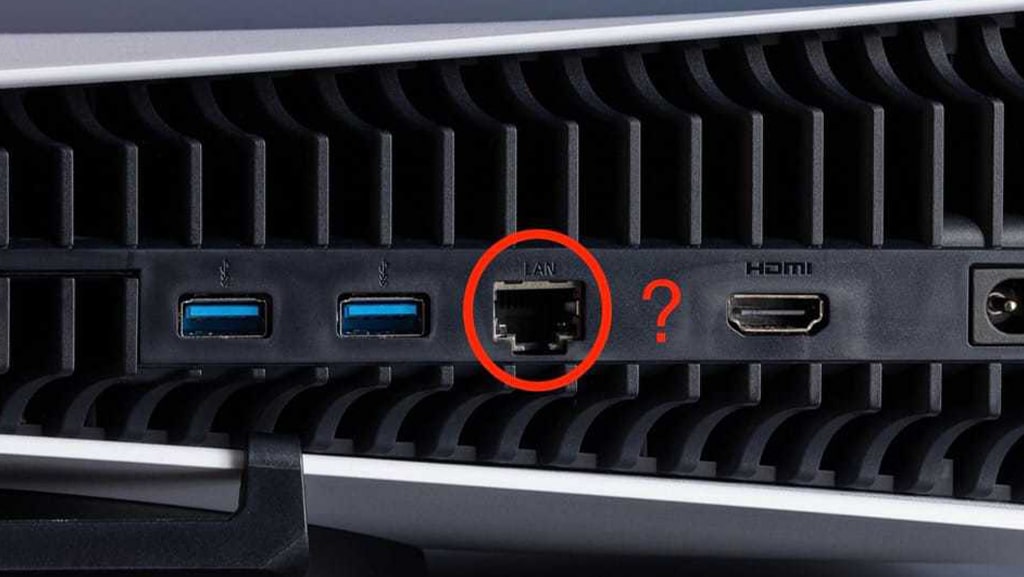 پورت Lan برای اتصال کابلی PS5 به اینترنت