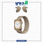 عکس اپل واچ سری ۸ بدنه استیل میلانس لوپ گلد ۴۱ میلی متری