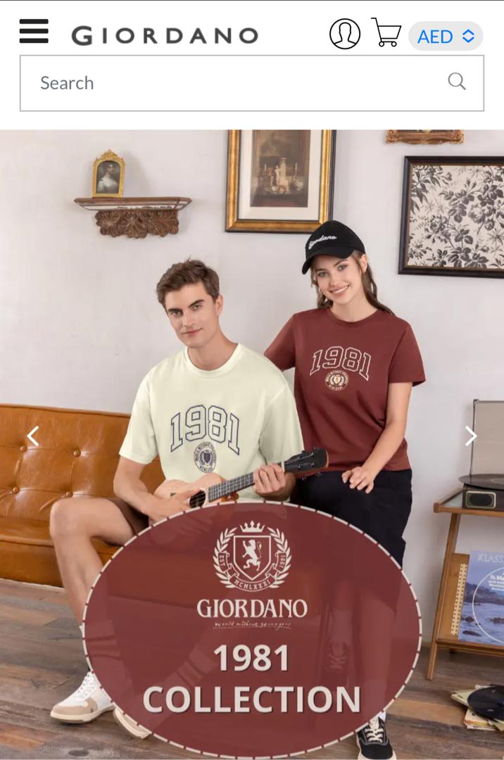خرید از Giordano (جیوردانو) امارات