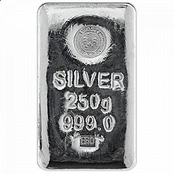 250 Gram Silver Bar Emirates Gold