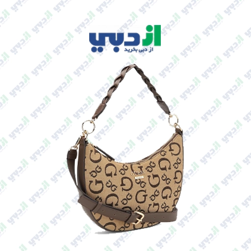 کیف زنانه Guess مدل Monica Mini Hobo رنگ Brown