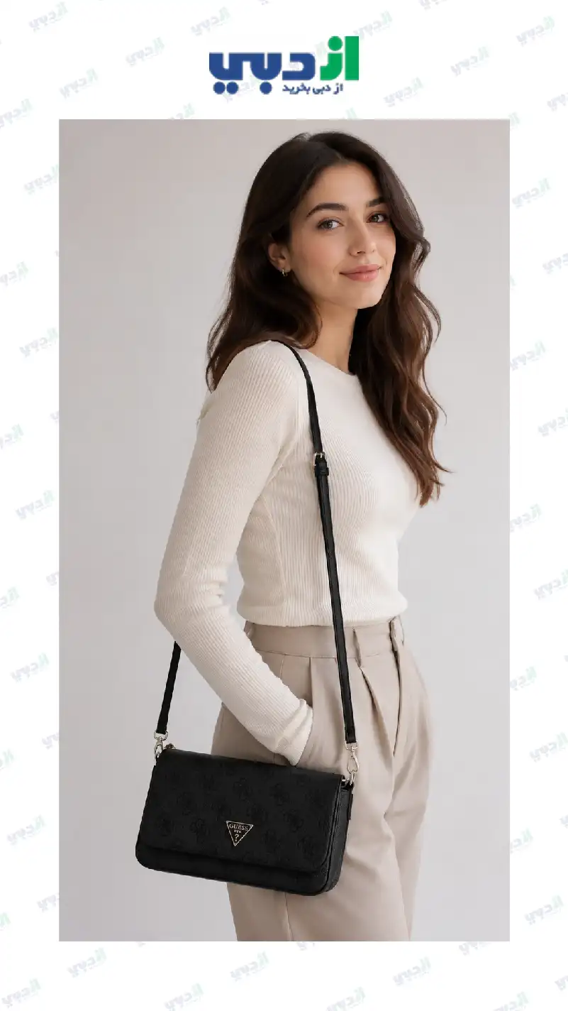 کیف کراس بادی زنانه GUESS مدل Noelle II رنگ Black